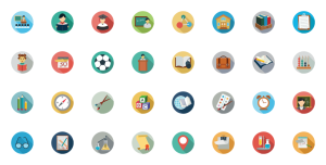 Colourful icons set